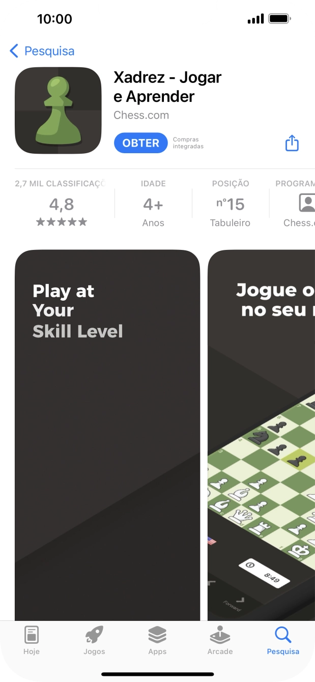 Prima OBTER e siga as indicações no ecrã para instalar a app.