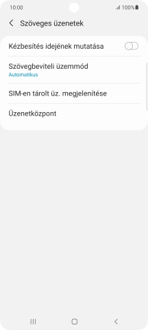 Válaszd az Üzenetközpont lehetőséget.