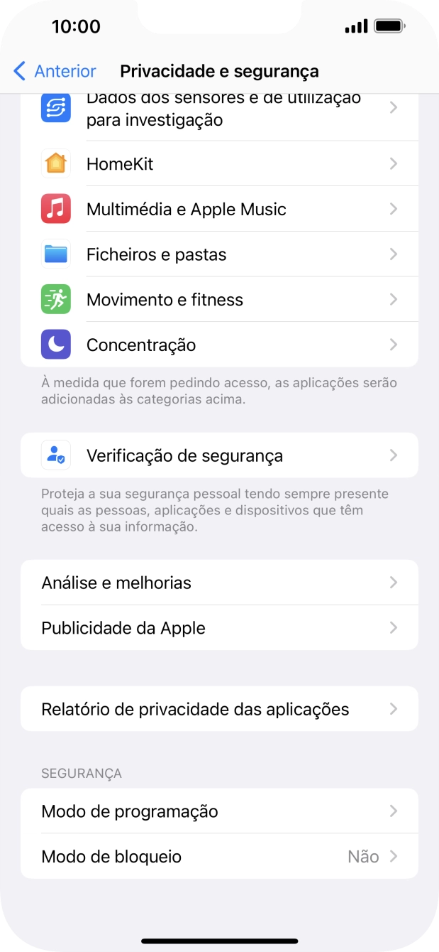 Prima Relatório de privacidade das aplicações.