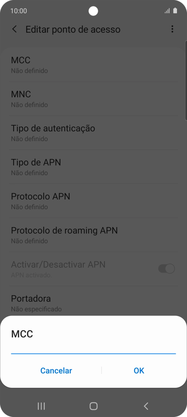 Introduza 268 e prima OK.