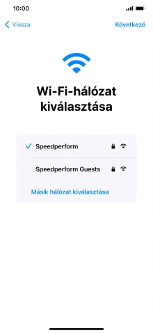 Válaszd a Következő lehetőséget.