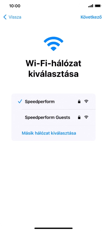 Válaszd a Következő lehetőséget.