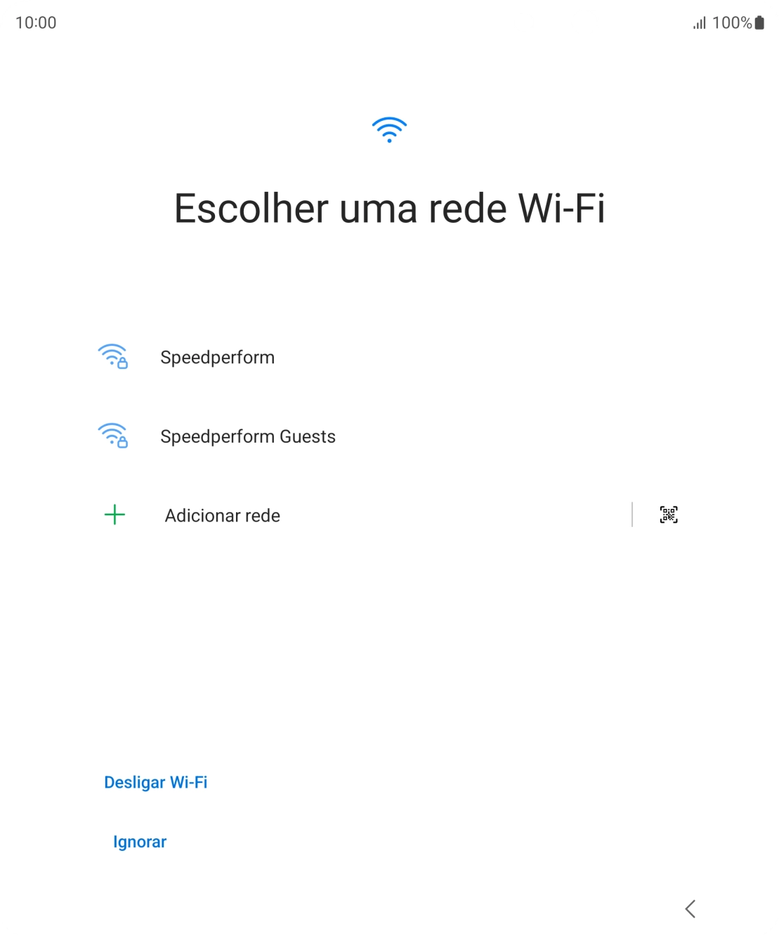 Prima a rede Wi-Fi pretendida.