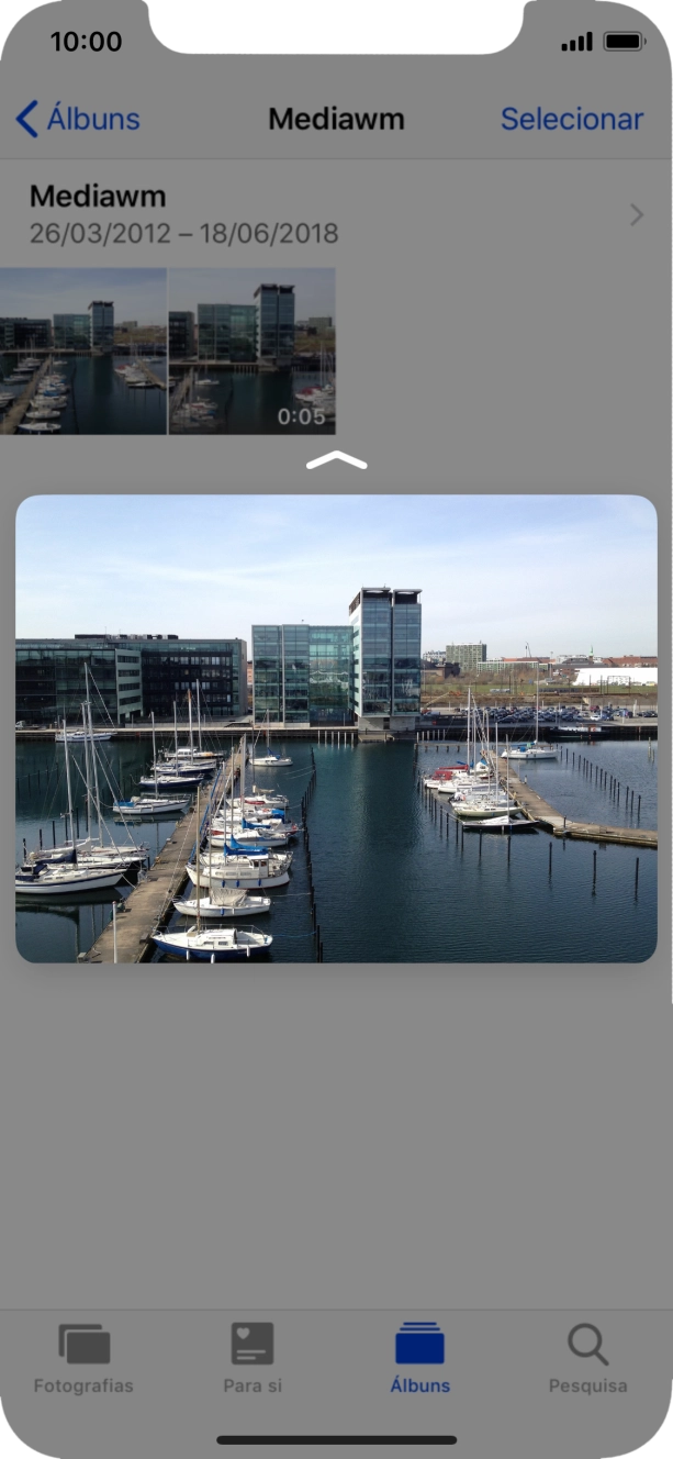 Arraste a imagem para cima.