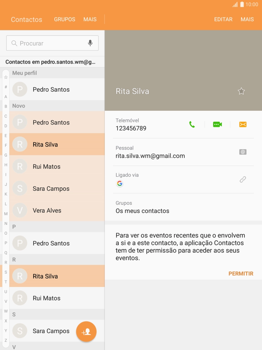 Prima o número pretendido.