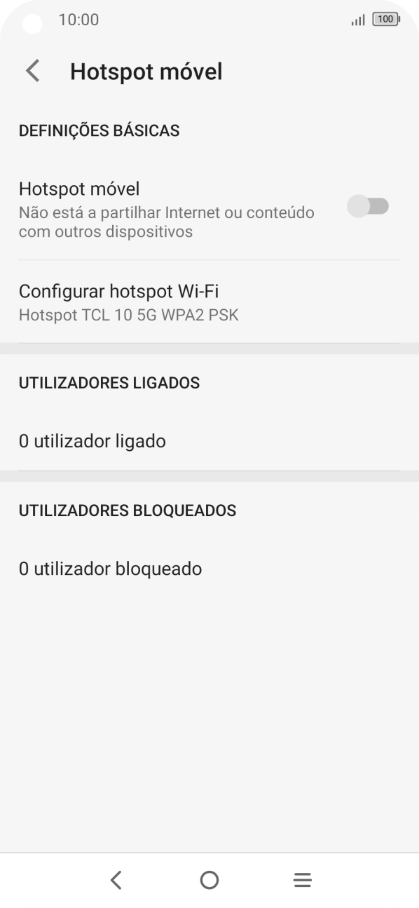 Prima Configurar hotspot Wi-Fi.
