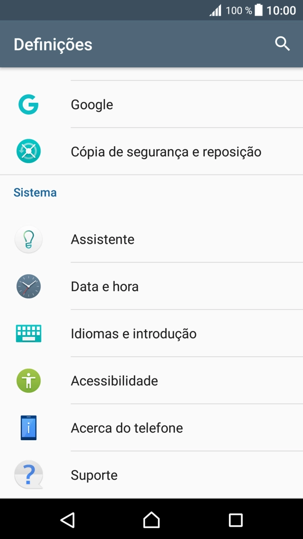 Prima Acerca do telefone.