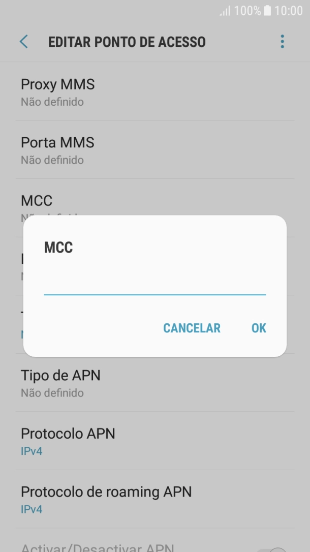 Introduza 268 e prima OK.