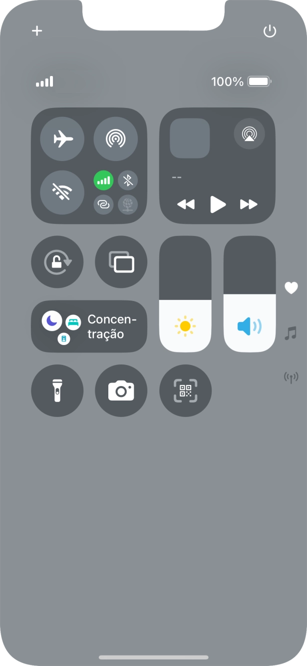 Prima o ícone de modo de voo para ativar ou desativar a função.