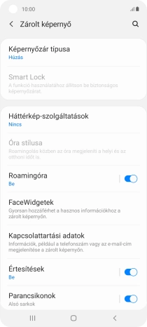 Válaszd a Képernyőzár típusa lehetőséget.