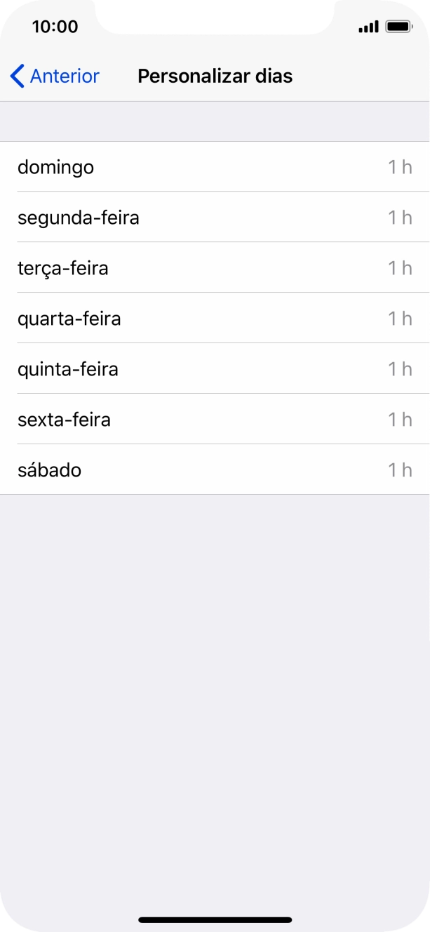 Prima os dias pretendidos.