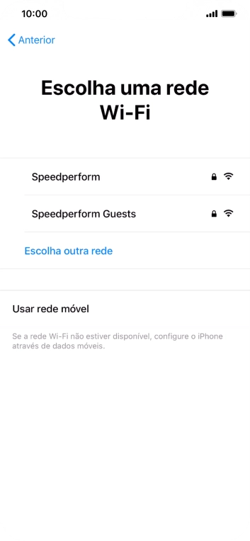 Prima a rede Wi-Fi pretendida.