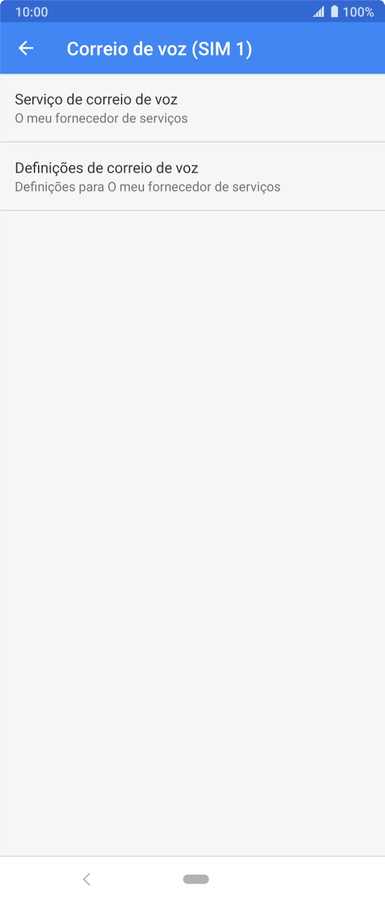 Prima Definições de correio de voz.