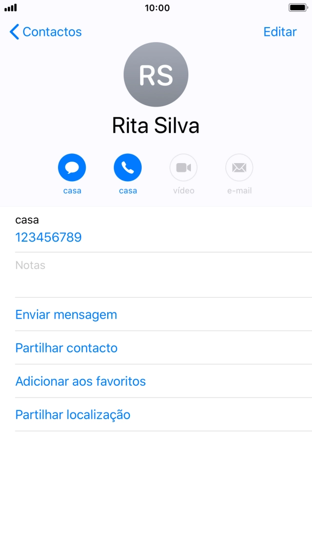Prima a tecla de início para terminar e voltar ao ecrã inicial.