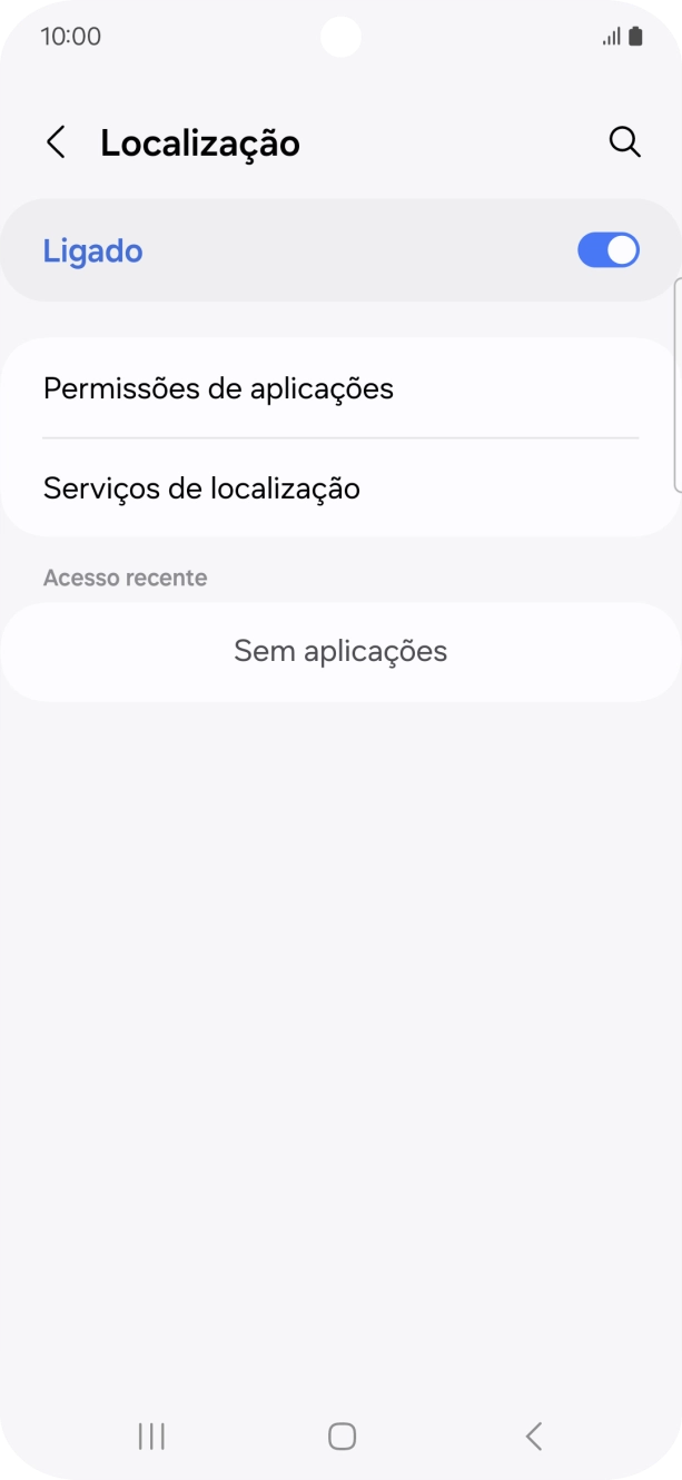 Prima Permissões de aplicações.