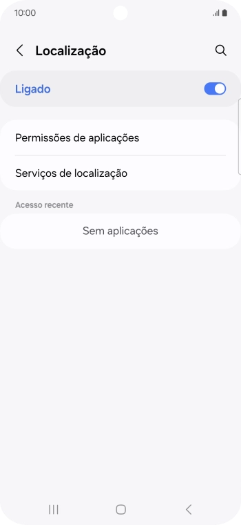 Prima Permissões de aplicações.