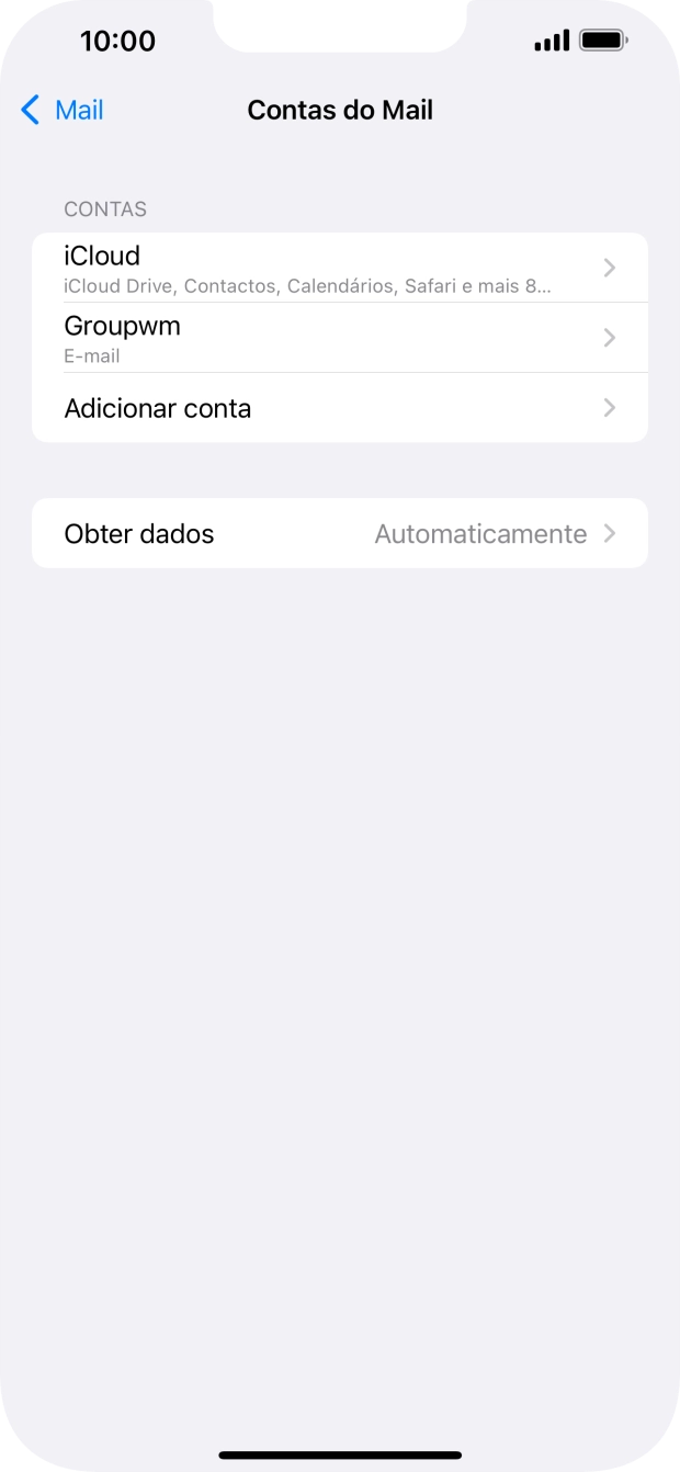 Prima o nome na conta de e-mail que acabou de criar.