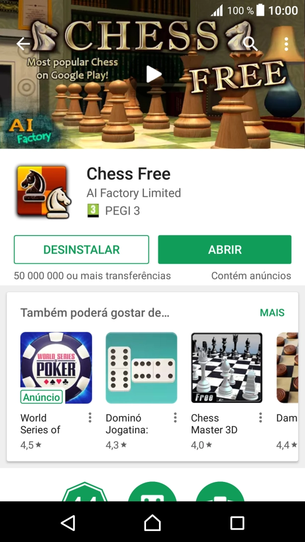 Prima a tecla de início para terminar e voltar ao ecrã inicial.