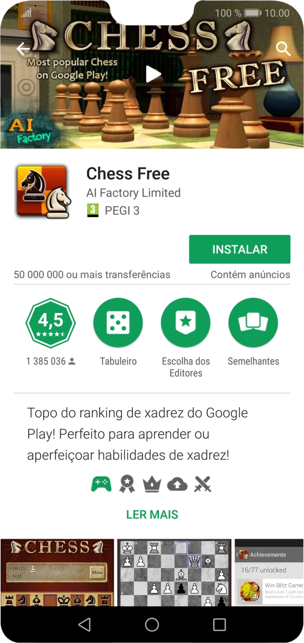 Prima INSTALAR e siga as indicações no ecrã para instalar a app.