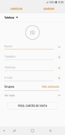 Prima a lista suspensa da lista de contactos.