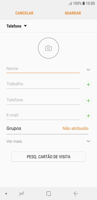 Prima a lista suspensa da lista de contactos.