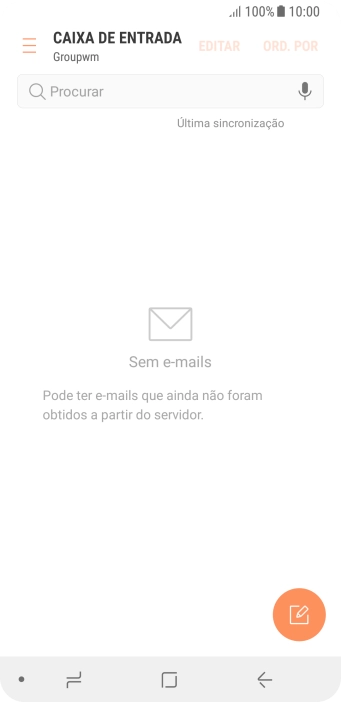 Deslize o dedo sobre o ecrã da esquerda para a direita.