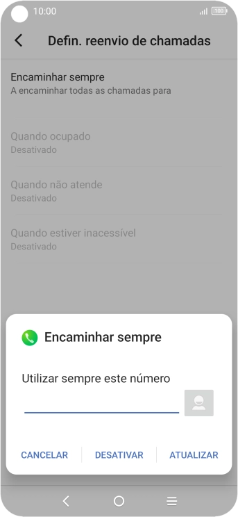 Prima DESATIVAR.