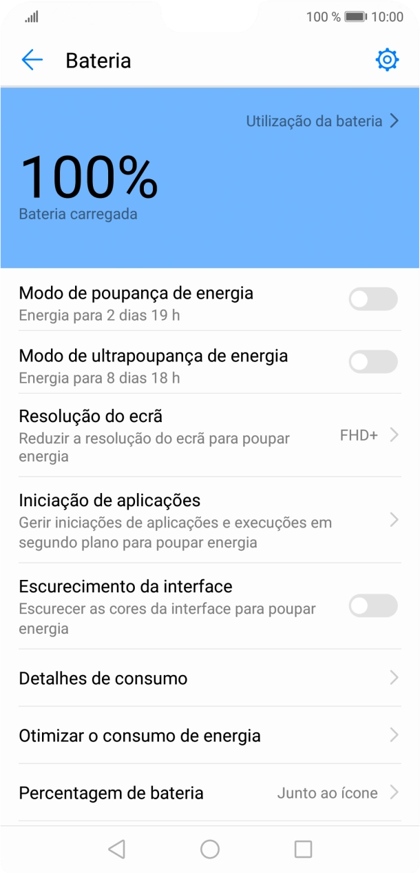 Prima o indicador junto à definição pretendida para ativar a função.