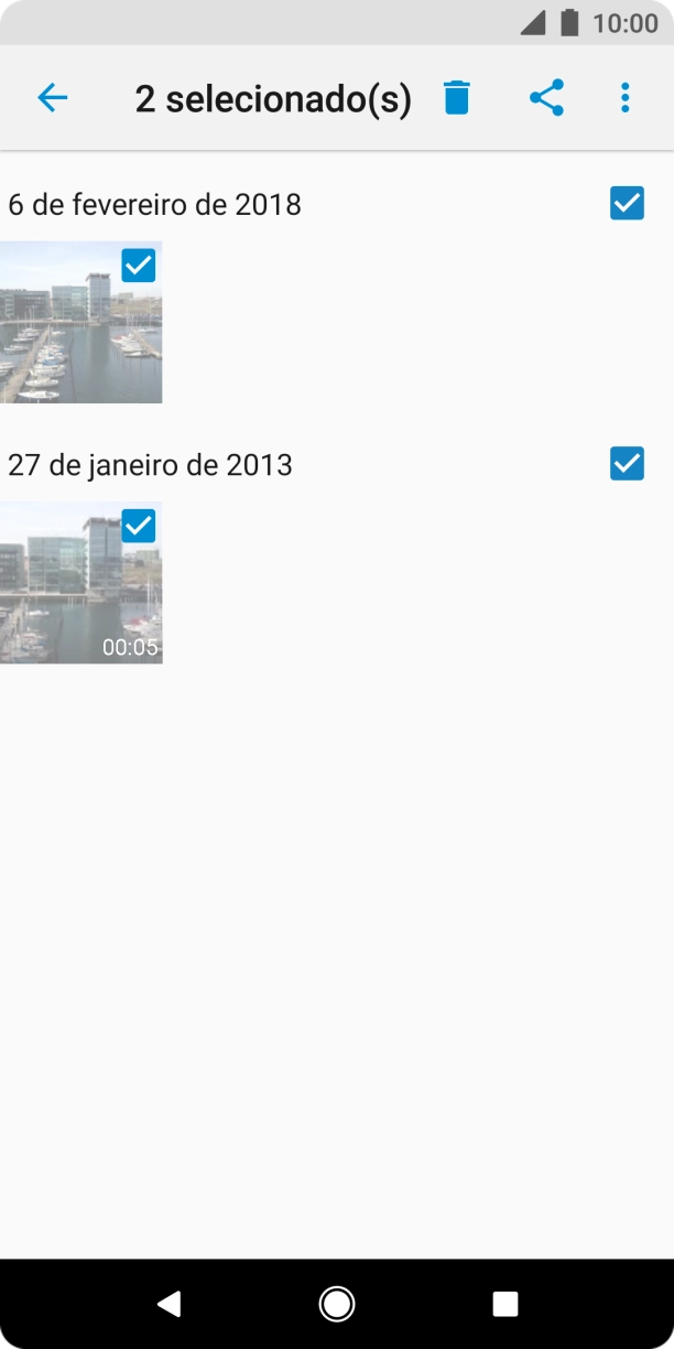 Prima o ícone para partilhar.
