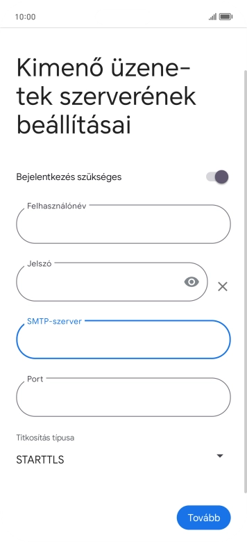 Kattints a „Port” alatti mezőre, és írd be a következőt: 587.