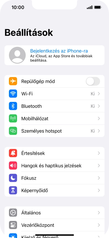 Válaszd a Bejelentkezés az iPhone-ra lehetőséget.