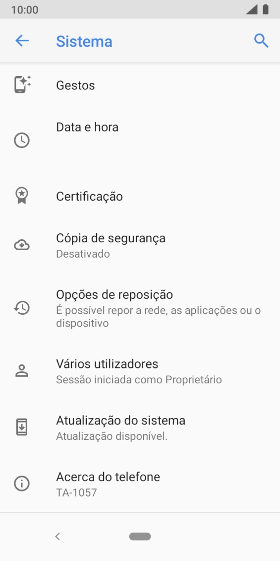 Prima Acerca do telefone.