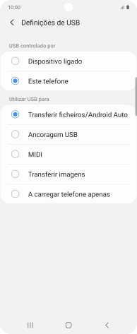 Prima Transferir ficheiros/Android Auto.