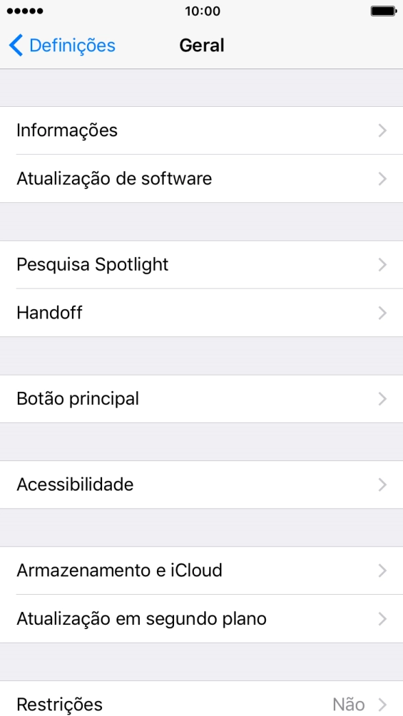 Prima Atualização de software. Se existir uma nova versão de software disponível, será agora indicado no ecrã. Siga as indicações no ecrã para atualizar o software do telefone.