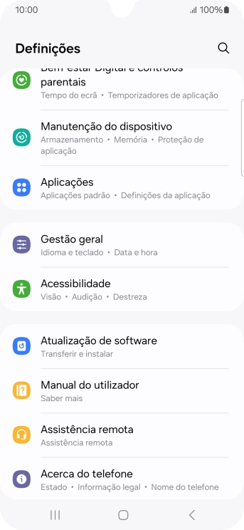 Prima Acerca do telefone.