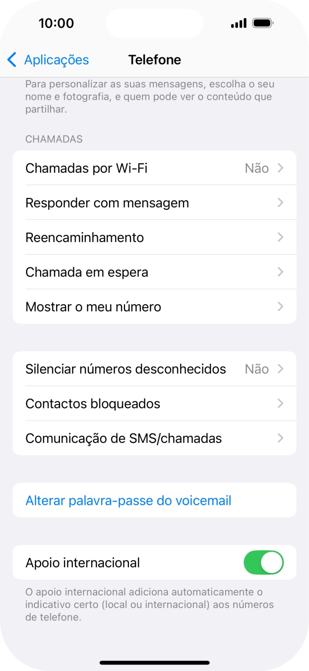 Prima Mostrar o meu número.