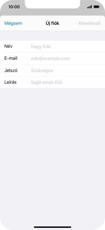 Kattints a Név mezőre, és írd be a kívánt küldőnevet.