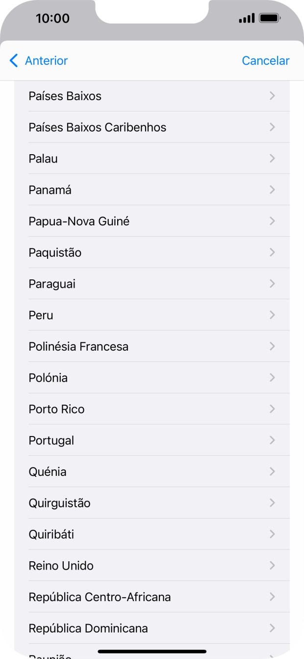 Prima o país pretendido.