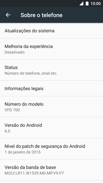 Prima Atualizações do sistema. Se existir uma nova versão de software disponível, será agora indicado no ecrã. 
Siga as indicações no ecrã para atualizar o software do telefone.