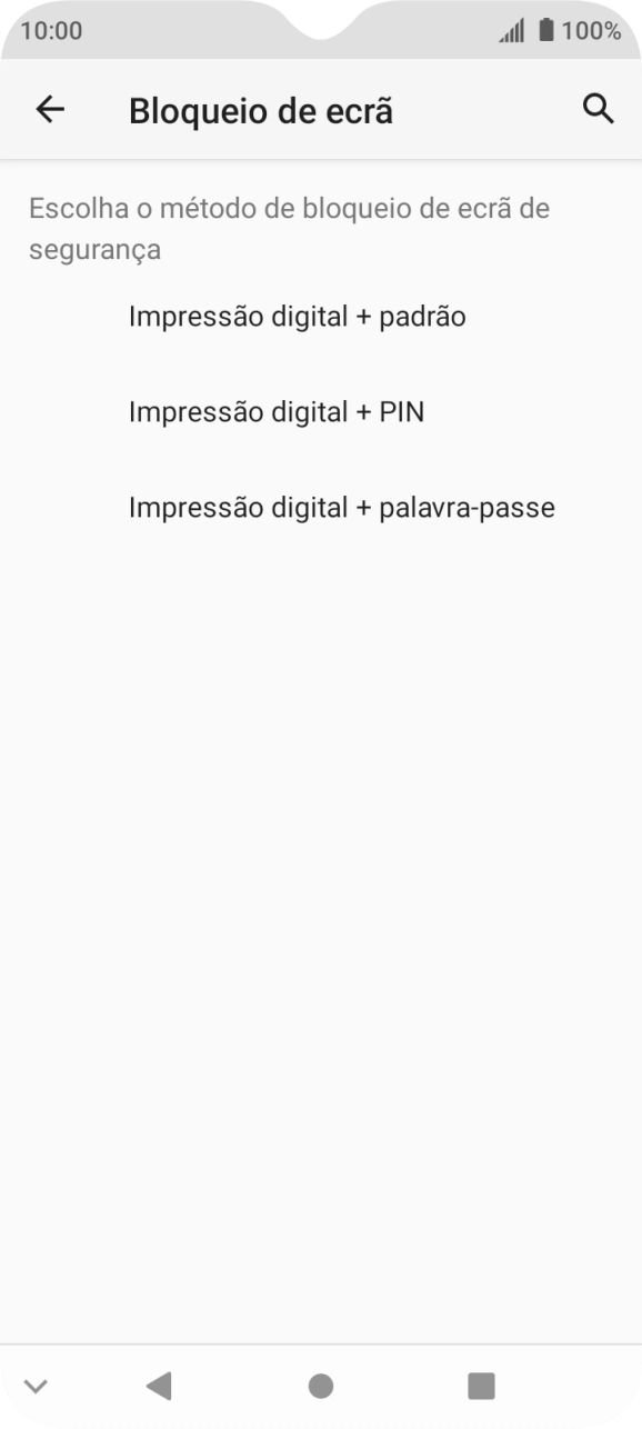 Prima o código de bloqueio do telefone pretendido e siga as indicações no ecrã para estabelecer um código de bloqueio adicional.