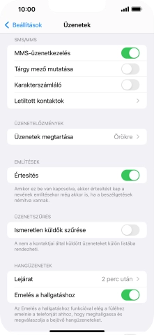 Húzd az ujjad felfelé a kijelző aljáról, hogy visszatérj a kezdőképernyőhöz.