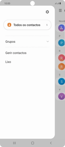 Prima Gerir contactos.