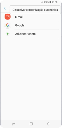 Prima Desactivar sincronização automática.