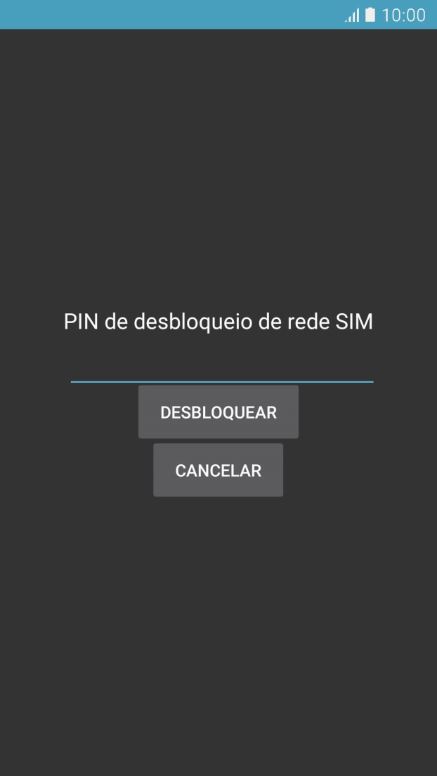 Introduza o código de desbloqueio, e prima DESBLOQUEAR.