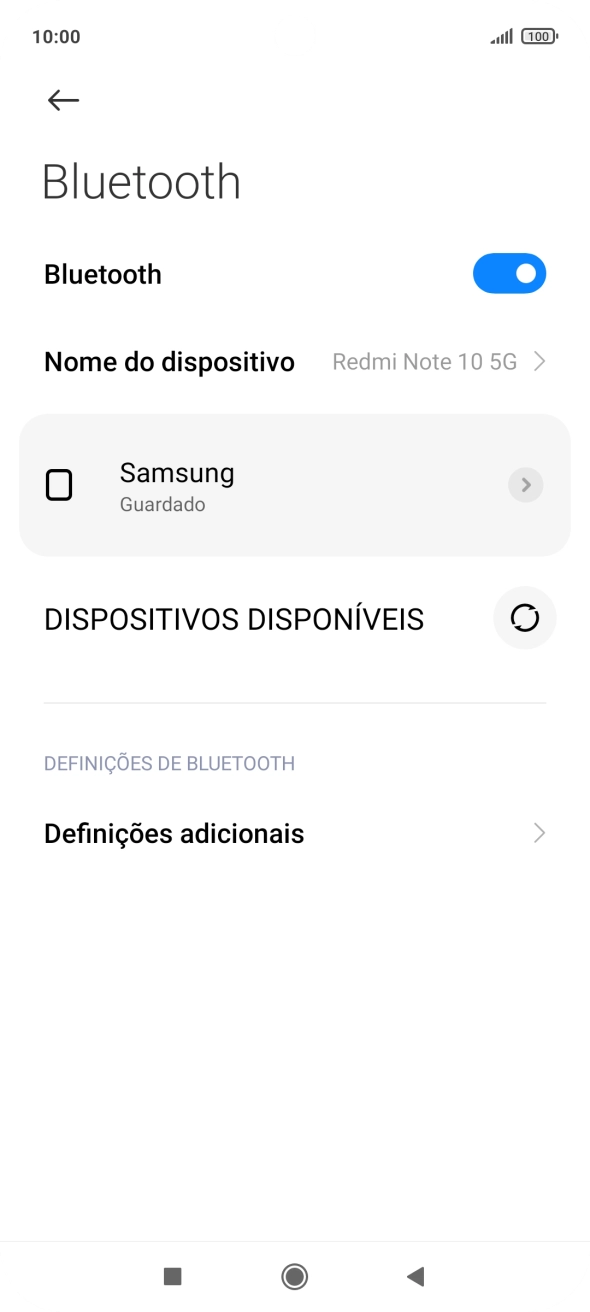 Prima a tecla de início para terminar e voltar ao ecrã inicial.