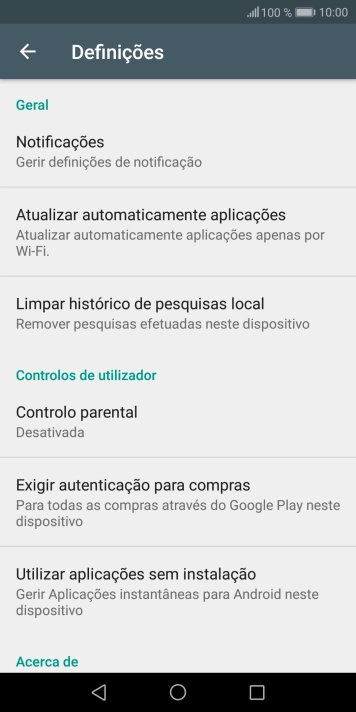 Prima Atualizar automaticamente aplicações.