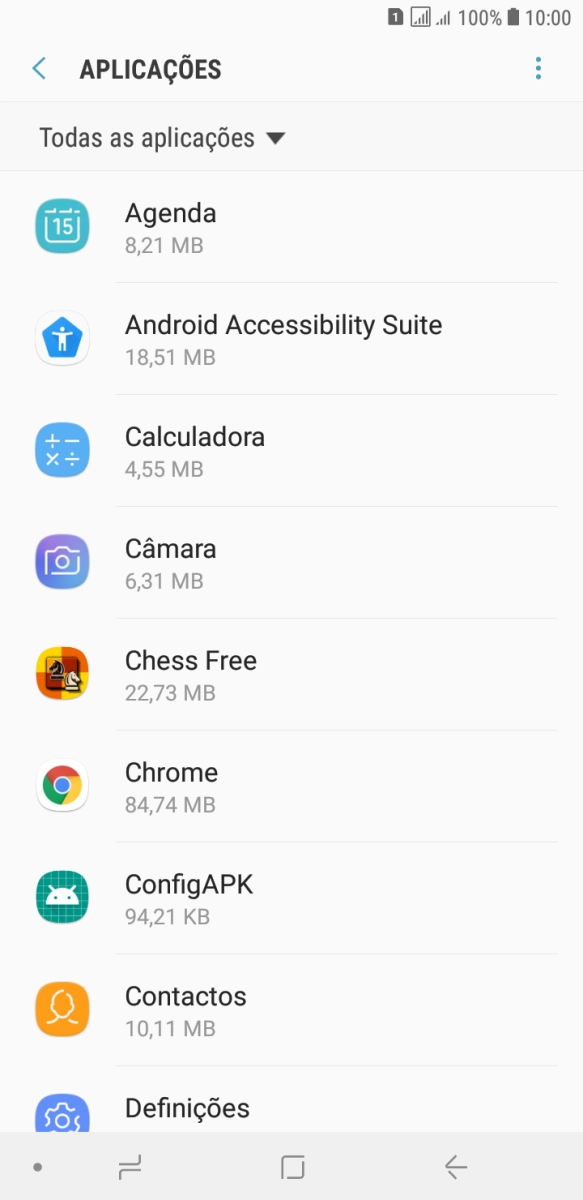 Prima a app pretendida.