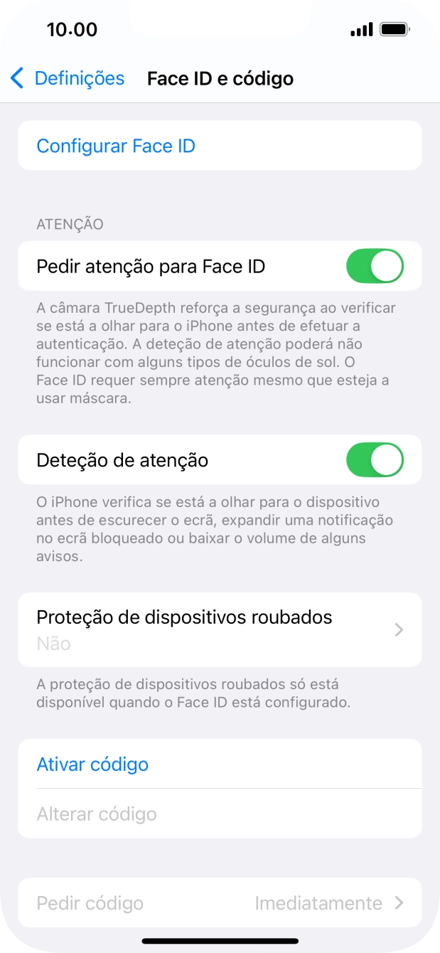 Prima Configurar Face ID.