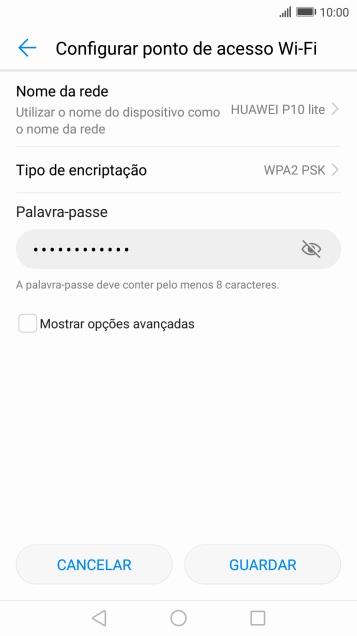 Prima Nome da rede.