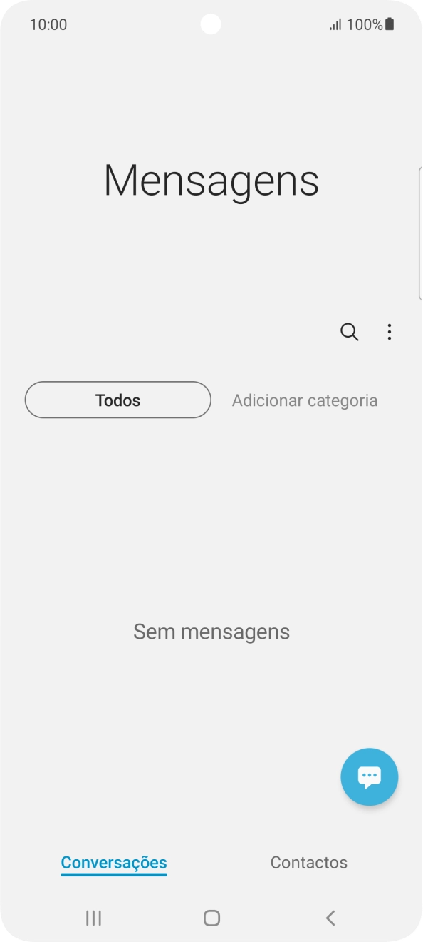 Prima o ícone de nova mensagem.